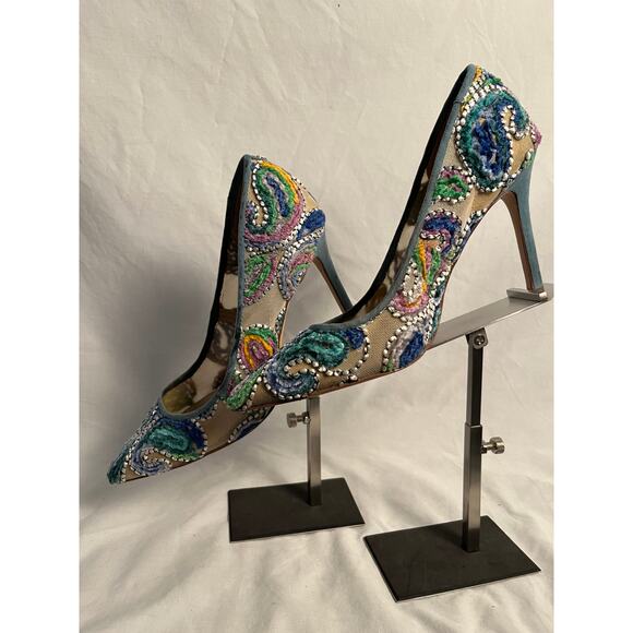 Sam Edelman Hazel Embroidered Mesh Pumps Women’s 8 Medium - Picture 4 of 8